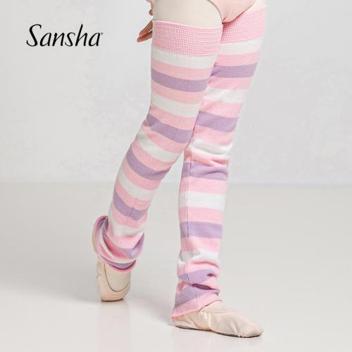 sansha 三沙儿童舞蹈保暖护腿套 秋冬舞蹈练功热身针织过膝袜套