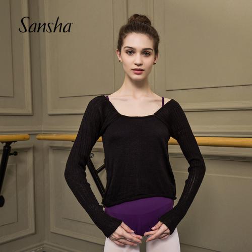 Sansha 法国三沙成人女针织跳舞训练功时尚针织上衣芭蕾舞蹈服装