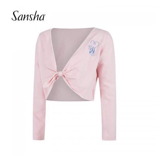 sansha法国三沙芭蕾舞外套儿童长袖保暖服薄款舞蹈服