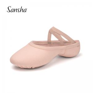 sansha法国三沙芭蕾舞软鞋两片底猫爪鞋弹力布包脚舒适练功鞋