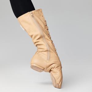 sansha 三沙芭蕾舞剧院靴 民族舞古典绑带款长筒靴侧边拉链舞蹈靴（定制）
