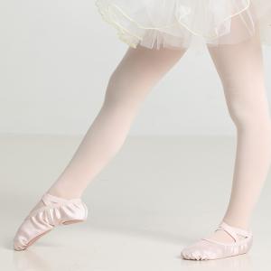 sansha 三沙儿童舞蹈练功鞋 弹力缎面芭蕾舞软鞋两片底猫爪鞋表演