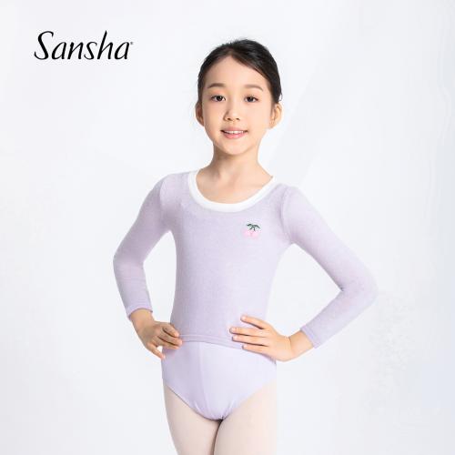 sansha 三沙儿童舞蹈毛衣 秋冬保暖上衣芭蕾舞长袖针织外套热身服