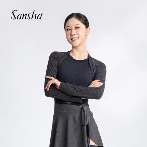 Sansha 法国三沙芭蕾舞外套女 保暖护肩舞蹈练功热身长袖短上衣