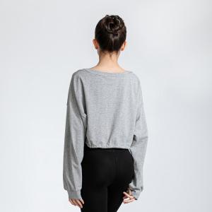 sansha 三沙舞蹈服女 现代舞练功服短款上衣蝙蝠袖芭蕾舞T恤长袖