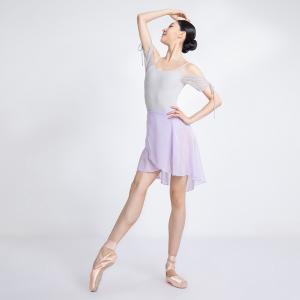 sansha 三沙芭蕾舞练功服女 吊带落肩袖舞蹈连体服表演弹力形体服