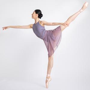 Sansha三沙舞蹈裙成人 芭蕾舞半身裙弹力网纱A字裙练功短裙中国舞