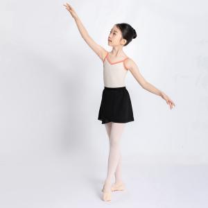 Sansha 三沙儿童吊带练功服 芭蕾舞连体服开裆舞蹈服撞色V领形体