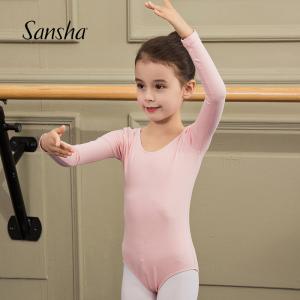 Sansha 法国三沙芭蕾舞蹈服 儿童练功连体表演服纯色芭蕾舞连体服
