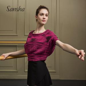 Sansha 法国三沙成人女针织跳舞训练功时尚针织上衣芭蕾舞蹈服装