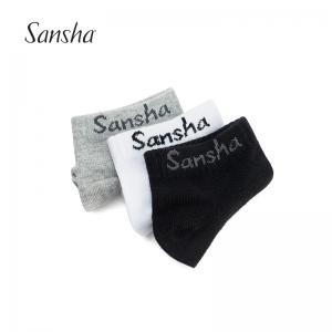 Sansha 法国三沙夏季袜子短筒袜棉袜厚船袜女运动舞蹈袜
