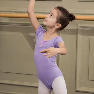 Sansha 法国三沙新款儿童短袖连体服芭蕾舞练功考级女童舞蹈服